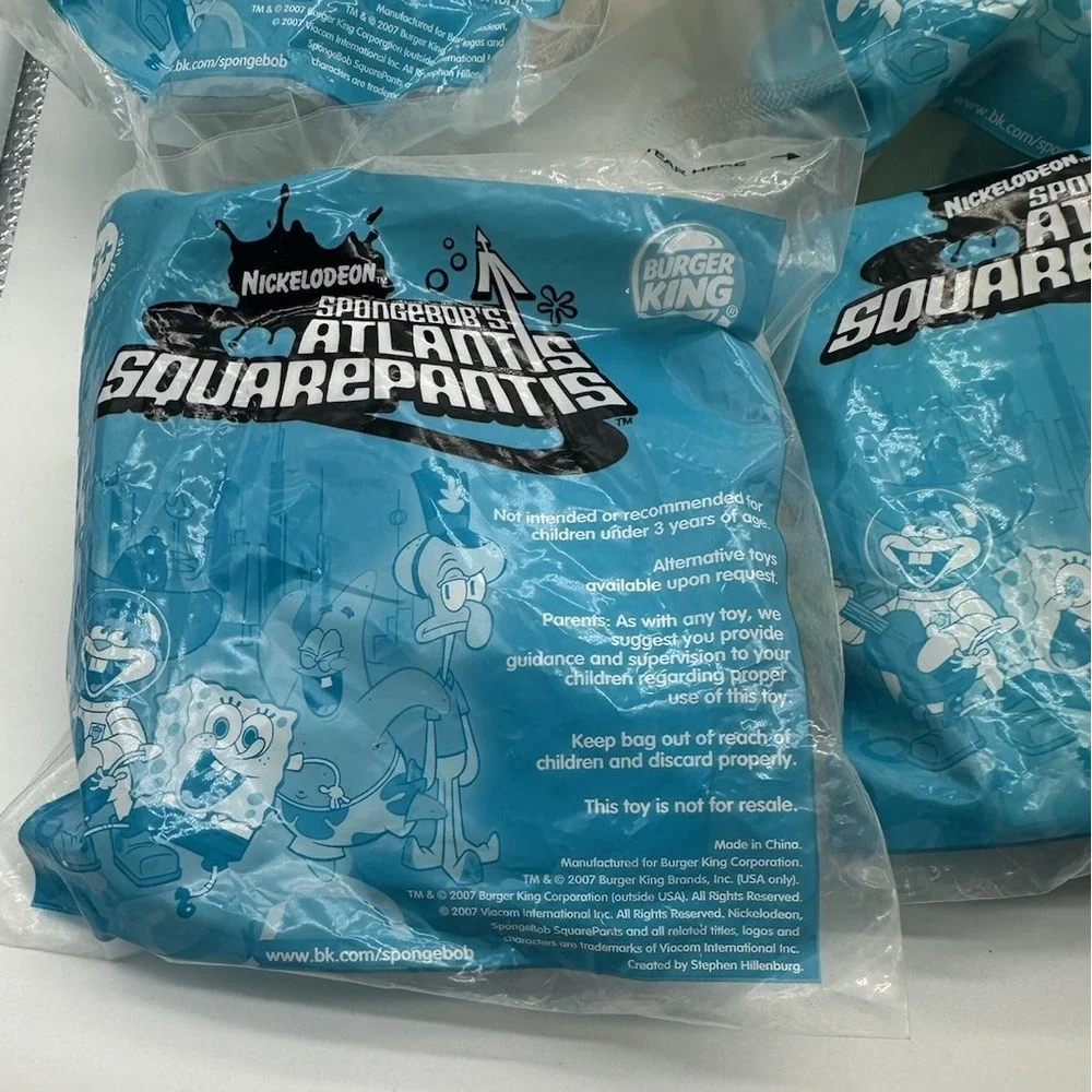 BURGER KING SPONGEBOB LOST IN TIME & ATLANTIS SQUAREPANTIS 21 SEALED + 1 LOOSE